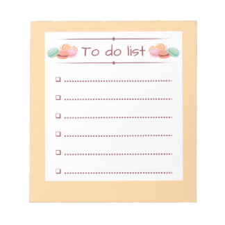 Macaron Themd to Do Lijst Notitieblok