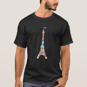 Macaron Tower with French flag  french macaron T-shirt (Voorkant)