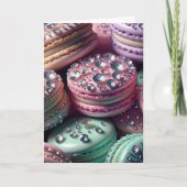  Macaron Verjaardag Bling Kaart (Voorkant)