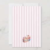 Macaron Verjaardag Nodig Stripe Sweet Celebration  Kaart (Achterkant)