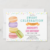 Macaron verjaardagsuitnodiging kaart (Voorkant)