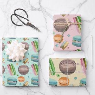Macaron Wrapping Papierblad instellen Inpakpapier Vel