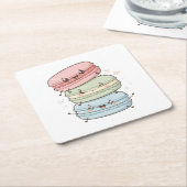 Macaron Zoetigheden Kawaii Onderzetters (Schuin)