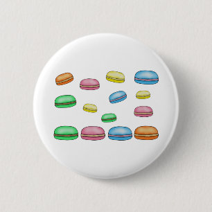 Macaronbakkerij Franse dessert food art Ronde Button 5,7 Cm