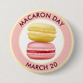 Macarondag, macarons ronde button 7,6 cm (Voorkant)