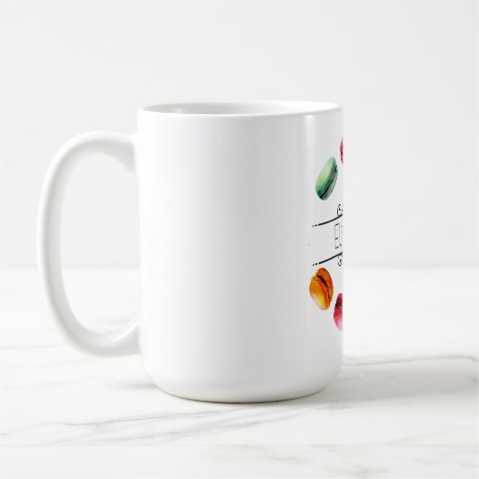 Macaronen in een cirkel | Frans banketbakkerswerk Koffiemok (Links)