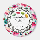 Macaronen in een cirkel | Frans banketbakkerswerk Magneet (Voorkant)