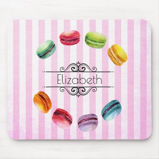 Macaronen in een cirkel | Frans banketbakkerswerk  Muismat (Voorkant)