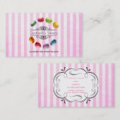 Macaronen in een cirkel | Frans banketbakkerswerk Visitekaartje (Voorkant / Achterkant)