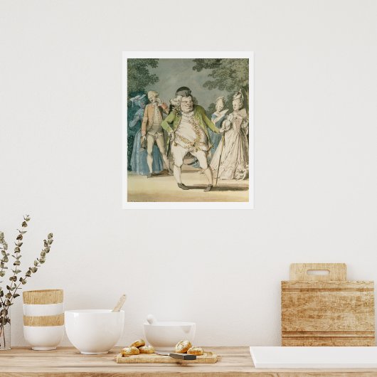 Macaroni, 1774 (m/c op papier) poster (Keuken)