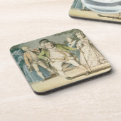 Macaroni, 1774 (m/vC op papier) Drankjes Onderzetter (Linkerzijde)