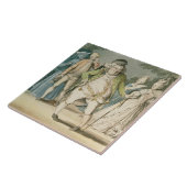 Macaroni, 1774 (m/vC op papier) Tegeltje (Zijkant)