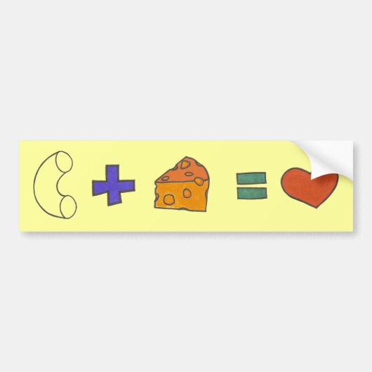 Macaroni & Cheese Bumpersticker (Voorkant)