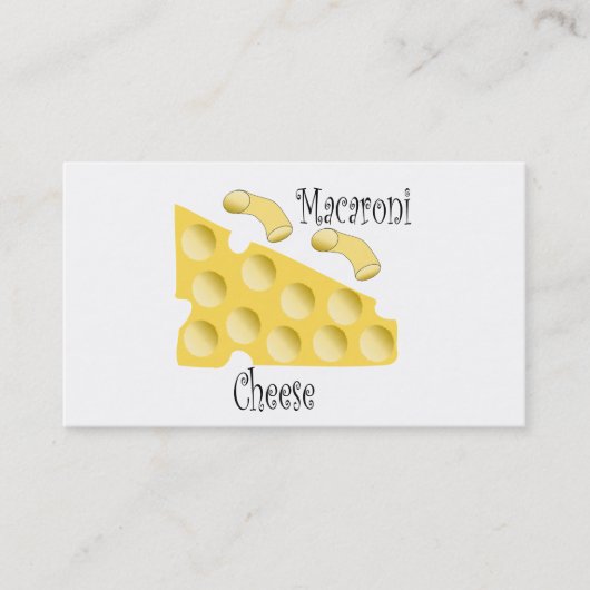 Macaroni Cheese Chef Visitekaartje (Voorkant)