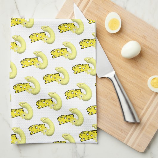 Macaroni & Cheese Kitchen Hand Towel Theedoek (Quarter Fold)