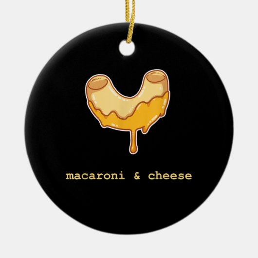 Macaroni en Cheese Cute Sweet Dessert Food Lover Keramisch Ornament (Voorkant)