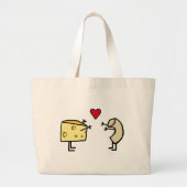 Macaroni en Cheese Grote Tote Bag (Voorkant)
