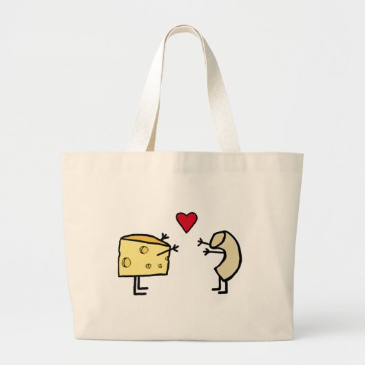 Macaroni en Cheese Grote Tote Bag (Voorkant)