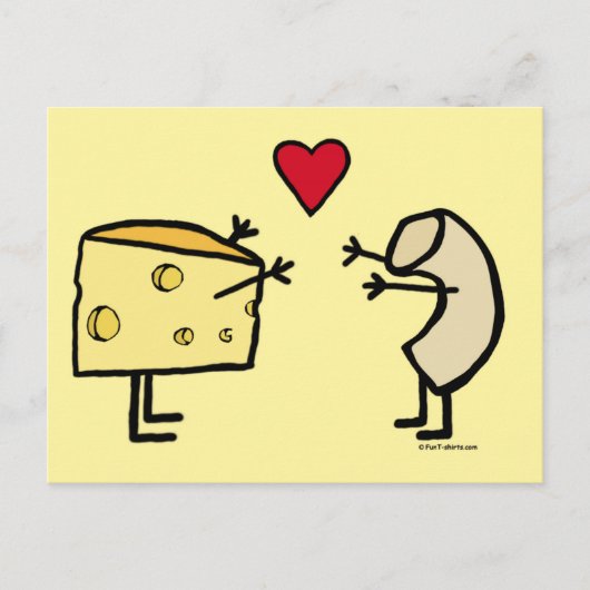 Macaroni en Cheese Love Briefkaart (Voorkant)