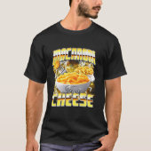 Macaroni en Cheese Meme Bootleg Rap Style 90s Vin T-shirt (Voorkant)