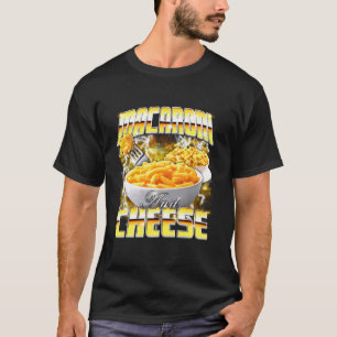 Macaroni en Cheese Meme Bootleg Rap Style 90s Vin T-shirt