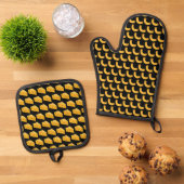 Macaroni en Cheese Ovenwant & Pannenlap Set (Top down)