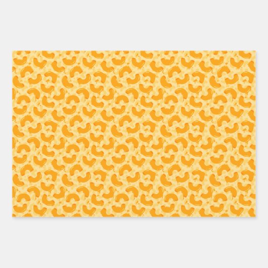 Macaroni en Cheese Pattern Inpakpapier Vel (Voorkant)