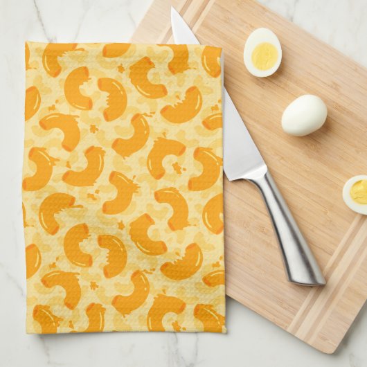Macaroni en Cheese Pattern Theedoek (Quarter Fold)
