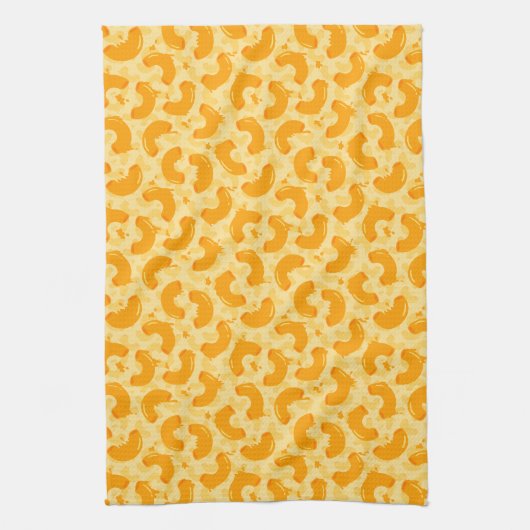 Macaroni en Cheese Pattern Theedoek (Verticaal)