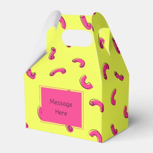 Macaroni en kaas favorieten doos bedankdoosjes (Voorkant Zijde)