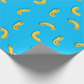 Macaroni en kaas illustratie cadeaupapier (Hoek)