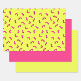 Macaroni en kaas inpakpapier vellen