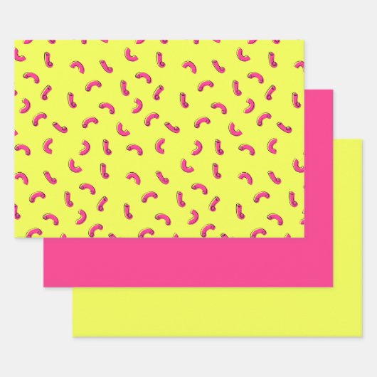 Macaroni en kaas inpakpapier vellen (Set)
