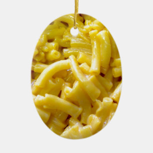 Macaroni en kaas keramisch ornament