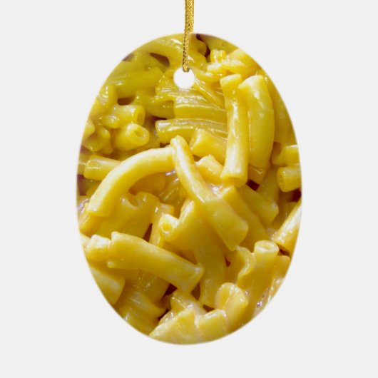Macaroni en kaas keramisch ornament (Voorkant)