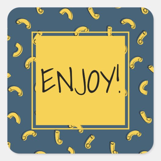 Macaroni en kaas sticker (Voorkant)