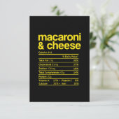 Macaroni en kaas voedingsfeiten Thanksgiving Kaart (Staand voorkant)