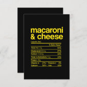 Macaroni en kaas voedingsfeiten Thanksgiving Kaart (Voorkant / Achterkant)