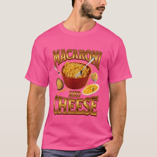 Macaroni en kaasliefhebbers Retro Bootleg Rap Aest T-shirt (Voorkant)
