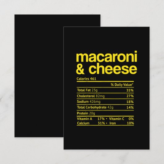 Macaroni en Thanksgiving van de kaasvoeding Kaart (Voorkant / Achterkant)
