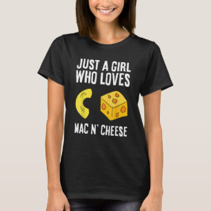 Macaroni kaas is een meisje dat houdt van Mac en k T-shirt