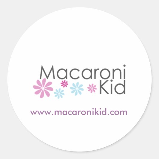 Macaroni Kind ronde Stickers (Voorkant)