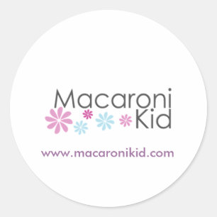 Macaroni Kind Round Stickers