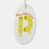 macaroni_mac en kaas alstublieft keramisch ornament (Rechts)