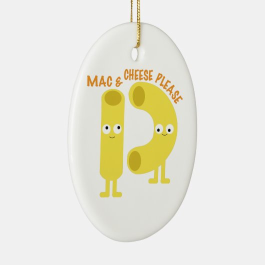 macaroni_mac en kaas alstublieft keramisch ornament (Rechts)