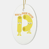 macaroni_mac en kaas alstublieft keramisch ornament (Links)