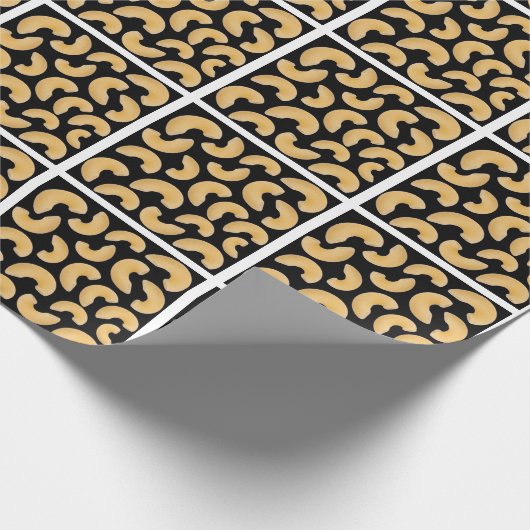 Macaroni pasta patroon cadeaupapier (Hoek)