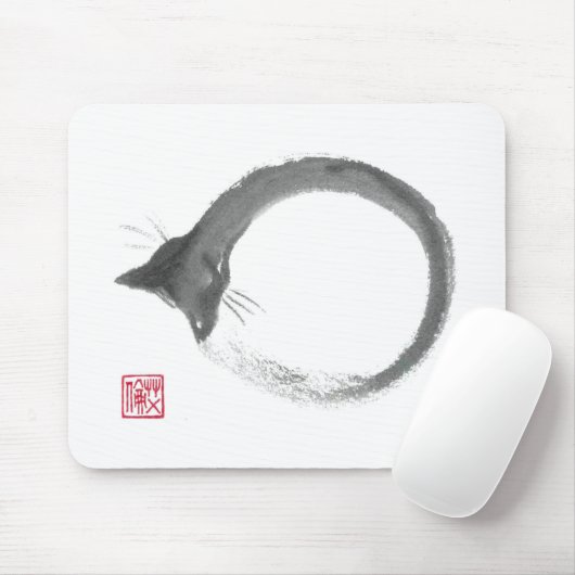 Macaroni - Sumi-e cat Enso Muismat (Met muis)