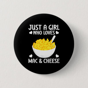 Macaronie & Kaas Grappig Meisje Dat Van Mac &a Ronde Button 5,7 Cm
