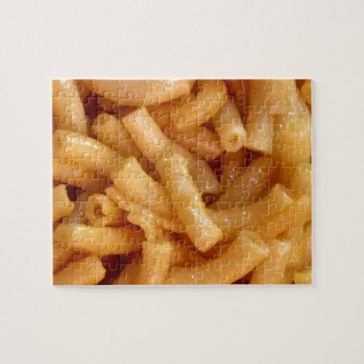 Macaroni's en kaas legpuzzel (Horizontaal)